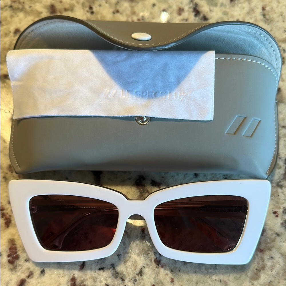 Le Specs White Sunglasses